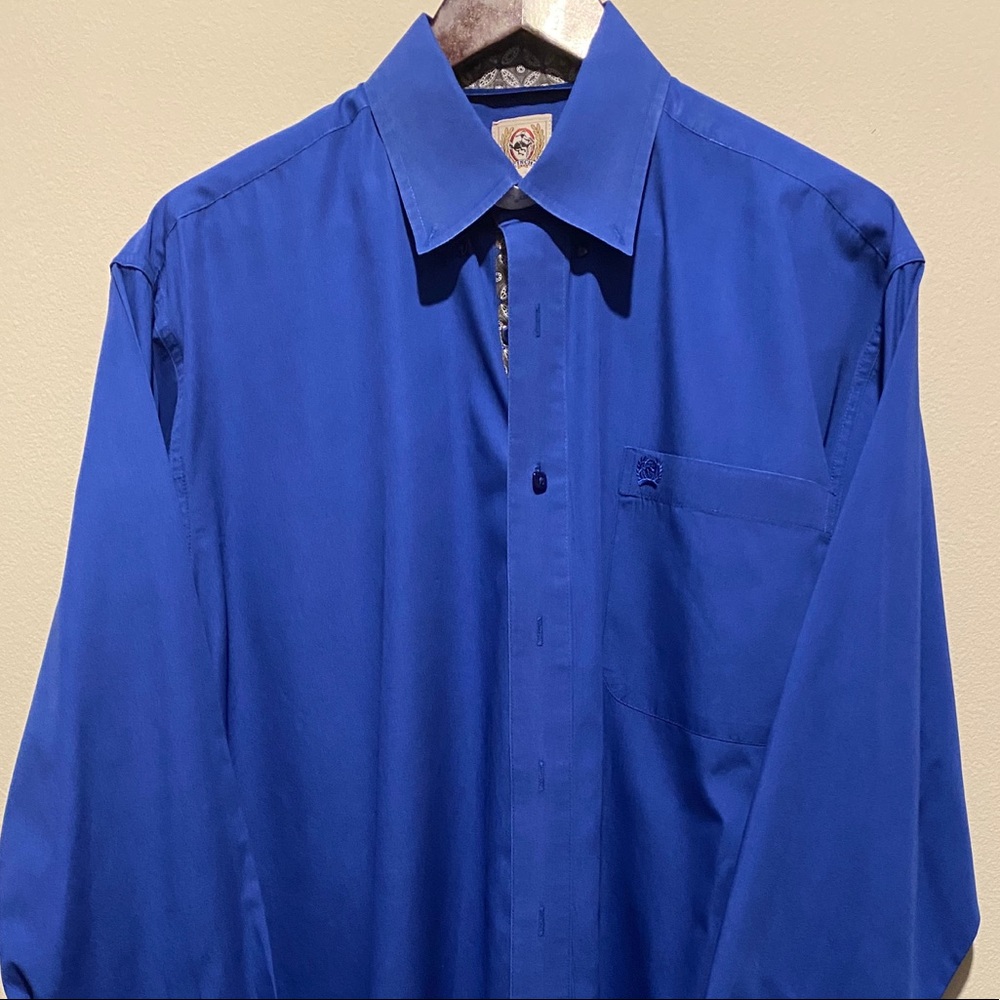 Cinch Men's Royal Blue Long Sleeve Western Shirt